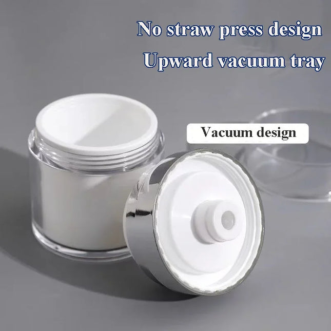 15/30/50ml Cosmetics Empty Airless Pump Jar Refillable Acrylic Cream Vacuum Bottle Portable Size Makeup Container for Lotion