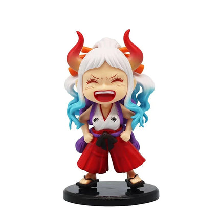 13cm Anime One Piece Action Figures Q Version Sitting Boxed Figurines Doll Luffy Zoro Sanji Trendy Car Ornaments Gifts Toys