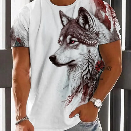 Animal Pattern Men's T-Shirt 3D Barbarian Bear Short Sleeve Fashion Personalized T-Shirt Loose Oversized T-Shirt Men's Clothing