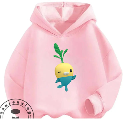 Autumn Winter Stylish Octonauts Hoodie 3-14Y Kids Boys Girls Cute Kawaii Cartoon Street Hot Outdoor Casual Warm