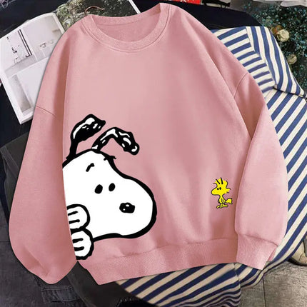 Snoopy Boys and girls thin round neck sweater spring and autumn bottoming shirt long-sleeved sweater coat