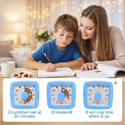 School Visual Timer Children Visual Timer With Night Light Kitchen Accessories Stop Watch Digital Stopwatch Pomodoro