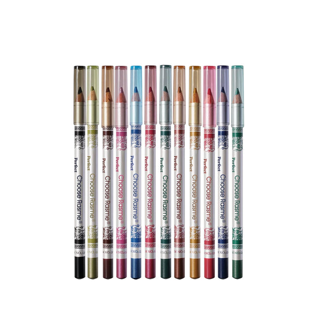 12 Color Eyeliner, Long-Lasting Smoked Punk Style Eyeliner, Waterproof, High Pigment, Pearl Luster Eye Shadow Stick