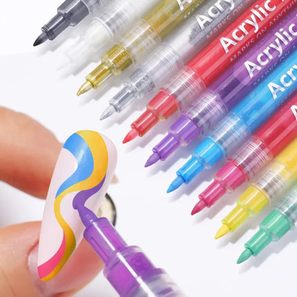 Nail Art Drawing Pen Graffiti Nail Acrylic Pen Waterproof Painting Liner DIY 3D Abstract Line Nail Art Beauty Tool Manicure