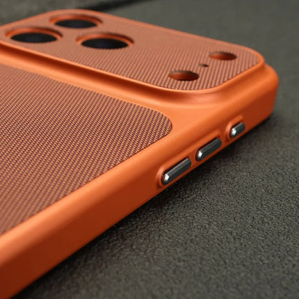 Vintage Woven Leather Textured Case For iPhone 17 Air 16 15 14 13 12 Pro Max Retro Shockproof PC Plating Armor Hard Phone Cover