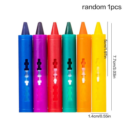 6Pcs Washable Bath Crayons Colorful Drawing In The Tub Easy Clean Crayons Kids Colorful Funny Art Toy Graffiti Bathroom Crayon