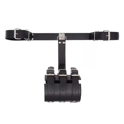 Open Mouth Harness Gag with Silicone Solid Ball Lockable Leather Head Bondage Restraint BDSM Sex Toy Adult Games Erotic Products