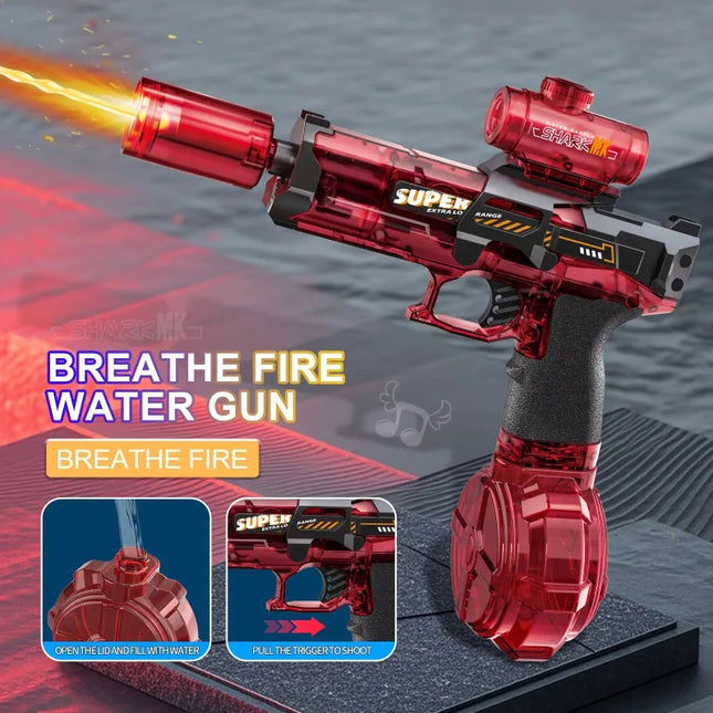 Blasting Lights Are Linked To The Chamber Electric Water Guns Toys for Kids Automatic Water Pistol Children Summer Outdoor Toy