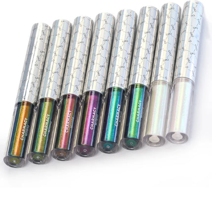 CHARMACY New 8 Color Duochrome Eyeliner Set High Pigment Glitter Eyeliner Set Waterproof Liquid Eye Liner For Women Cosmetics