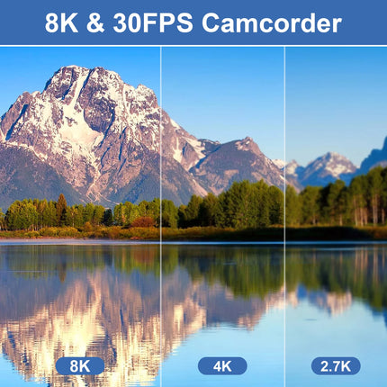64MP 8K Video Camera Digital Recorder 18X Infrared Night Vision Camcorder 3.0 inch Rotate Touch Screen WIFI Livestreaming Webcam