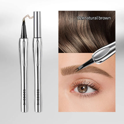 1PC fine pointed eyebrow pencil, smooth and easy to control, durable, waterproof and sweat proof, non fading
