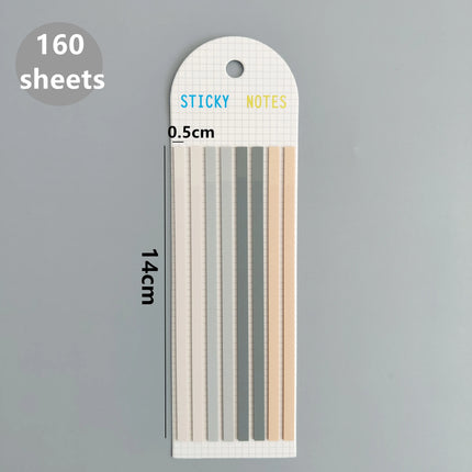 160 Sheets Transparent Sticky Notes Self-Adhesive Reading Annotation for Books Notepad Bookmarks  Memo Pad Index Tabs