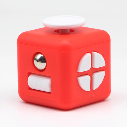 Fidget Toy 6-Sided Stress Relief Toy, Multi-Functional Finger Toy with Press, Squeeze & Slide Functions stress relief finger toy