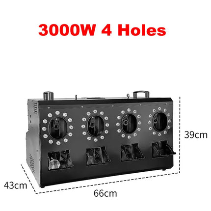 From EU 3000W 1500W LED Smoke Bubble Machine Four Holes Double Holes Wedding Bubble Spray Machine DMX for Stage Special Effect