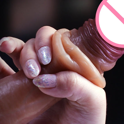 Wearable Realistic Strapon Dildo Skin Testicles Sliding Anal Vagina Sexy Adult Masturbation Big Penis for Women Sex Toys Dildos