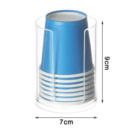 Acrylic Disposable Paper Cups Holder Cosmetic Cotton Storage Rack Bathroom Mouthwash Cup Dispenser Makeup Table Organizer
