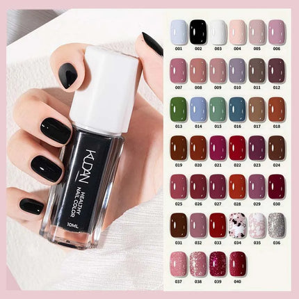 Colorful Water-Base Nail Polish 40 Colors Air Dry Peel Off Nail Art for Manicure DIY Long Lasting Nail Supplies Painting Varnish