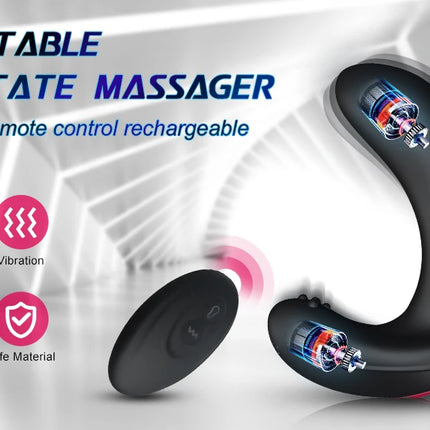 Anal Vibrator Inflatable Butt Plug Remote Prostate Massager Automatic Inflation Vibrating Male Female Prostate Stimulator