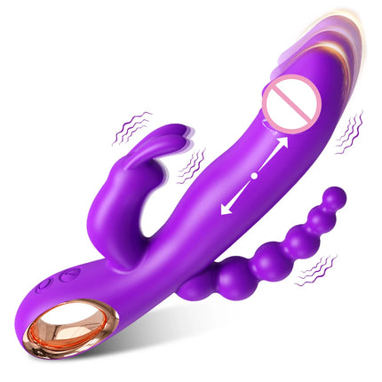 Thrusting Rabbit Vibrator for Women Vagina Dlido Vibrator G-Spot Clitoris Stimulator Female Masturbation Sex Toy for Women