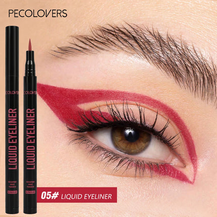 1PC Matte Waterproof Liquid Eyeliner - Green/Blue/Red/Purple, Quick Drying, Gentle Texture, Long-lasting, Fine Tip, Waterproof
