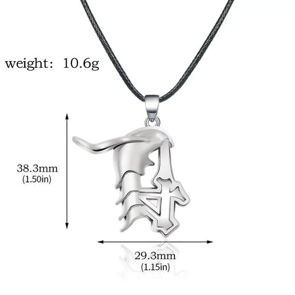 Anime Bleach Keychain Cosplay Props Kurosaki Ichigo Pendant Necklace For Women Men Backpack Charm Choker Jewelry Gifts