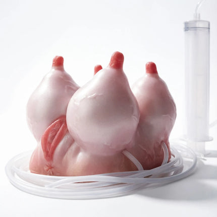 YOCY Liquid Silicone 2/4 Breasts Masturbator For Men Four Hole Squirting Pocket Pussy Stroker Adult Sex Toys for Man Fetish 18+