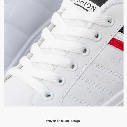2024 Men's Casual Sneakers New Fashion Lace-up White Shoes Student Comfort Sports Plus Size Vulcanized Shoes Zapatillas De Hombre