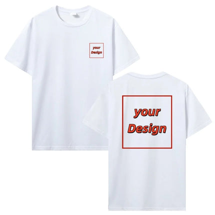 Customized printed T-shirt for men's and women's personalized top T-shirt DIY your favorite photo or logo cotton T-shirt