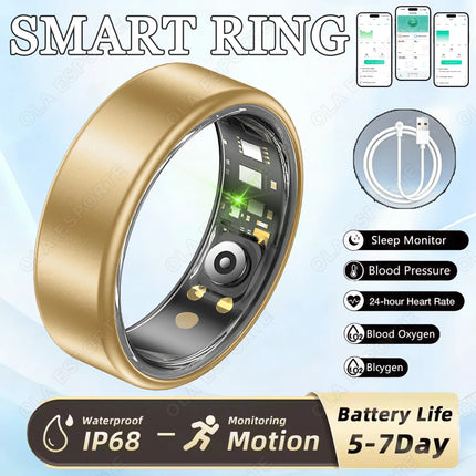 Various Colors Available Smart Ring Bluetooth Call Heart Rate Sleep Monitor Men Women Smartring Waterproof Health Sport Ring New