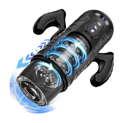 Automatic Thrusting Mastubator Rotation 7 Rotating Modes Male Masturbator Telescopic Pussy Blowjob Sex Machine Adult Toys 18+