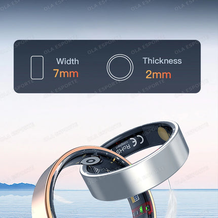 Men Women Smart Ring Health Monitoring Sport Tracker Step Count Rings 5ATM ,IP68 WaterProof  Gesture Control Smartring Ring Gift
