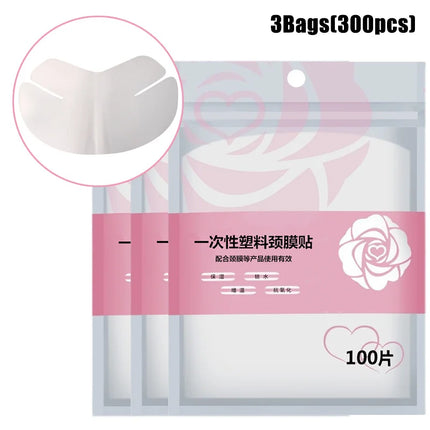 Plastic Film Neck Masks Wrap Disposable Transparent DIY Neck Stickers Paper Ultra Thin Beauty Skin Care Tool Kits