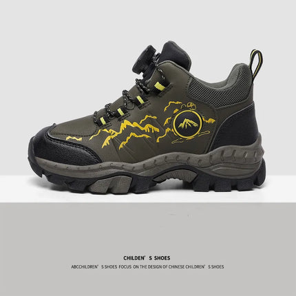 New Autumn Winter Hiking Shoes for Kids Non-Slip Outdoor Shoes Children Warm Mountaineering Trekking Climbing Sports Shoes Boys