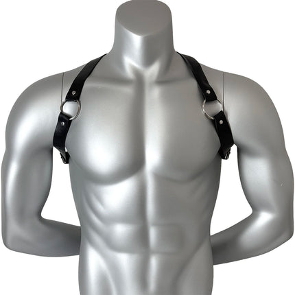 Fashion Men Leather Chest Harness Lingerie Adjustable Leather Body Bondage Strap Punk Club Costume Clothing Accessories