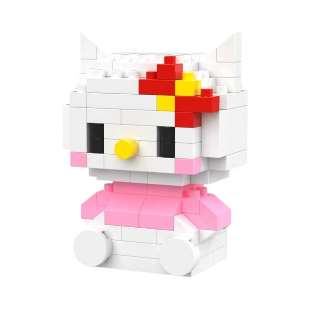 Sanrio Hello Kitty Kuromi My Melody Cinnamoroll Building Blocks Cartoon Figures Bricks Children's Assembly Toys Model Gift