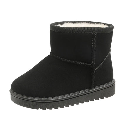 Children Snow Boots for Boys Girls Little Toddler Kids Thermal Boots Ankle Warm Classic Suede Flock Fabric Fashion Autumn Winter
