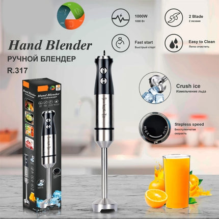 1000W Electric Immersion Hand Blender Powerful Portable Easy-Control Grip  Mixer for Smoothie Puree Baby  Dropshipping