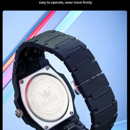 OLEVS Fashion Youth Watch Waterproof Date Week Luminous Watch for Unisex White Resin Men's Quartz Watches Student reloj hombre