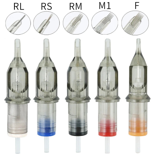 100/50/10 PCS Tattoo Permanent Makeup Cartridge Needles Tip Micropigmentation MTS Eyelinver Machine Kit Eyebrow Microblading