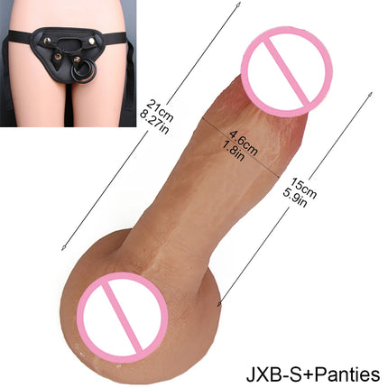 Super Skin Silicone Realistic Dildo Soft Suction Cup Big Huge Strapon Penis Dick Adults Sex Toys For Women Female Masturbator