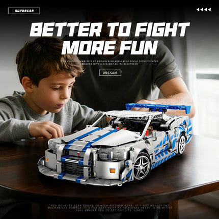 MOC building block car model 1:14 sports racing technology, assembled toys, gifts for children and adults，