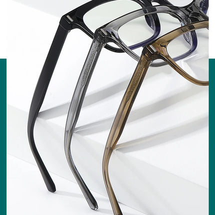JMISUS Fashion Square Prescription Glasses Women Men Photochromic Progressive Myopia Optical Eyewear Lenses with Custom Recipe