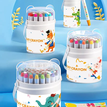 12/24/36/48 Color Silky Twistable Crayons,Washable Art Supplies, Multicultural Pastel Gel Crayons,Easy Grip Coloring Gift