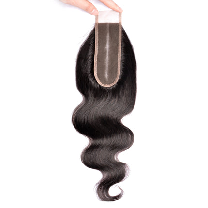 PerisModa Body Wave Lace Closure 2x6 Transparent Lace Swiss Lace Natural Color Human Hair With Pre Plucked