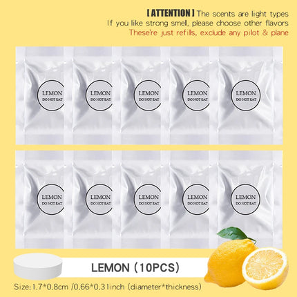 Just Refills No Plane & Pilot! dog bear car air freshener vent replacement tablets solid fragrance aroma perfume pads supplement