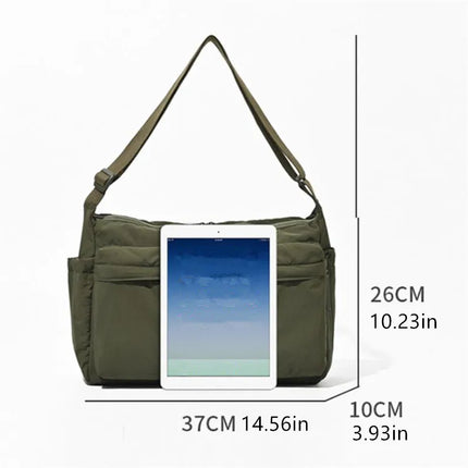 Top Quality Thickened Casual Messenger Bag, Single Shoulder Bag Large Capacity Laptop Bag, Multi Pocket Sport Bags for Women Men