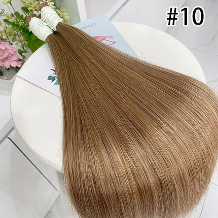 100% Real Human Vietnamese Hair Extensions no Weft Honey Blond Hair Bulks Virgin Hair Straight Weaving Hair for Braiding