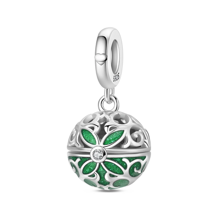 925 Sterling Silver Green Series Flower Tree Apple Pendant DIY Fine Beads Fit Original Charms Bracelet Women Jewelry Diy