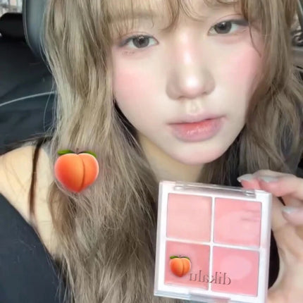 DIKALUA Korean low-saturation Blush paste, pink, tender, swelling and contracting color, pure and elegant blush palette