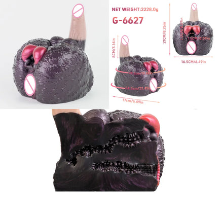 Big Animal Silicone Dog Mouth Male Masturbator Pocket Pussies Stroker Soft Deep Throat with 3D Textured Realistic Sex Toy ForMan